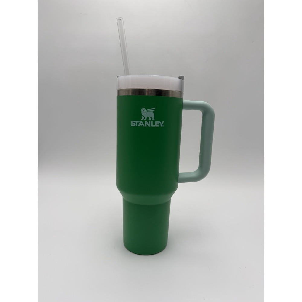 Stanley Quencher H2.0 FlowState Tumbler 40oz - Green/Mint Excellent Cond.